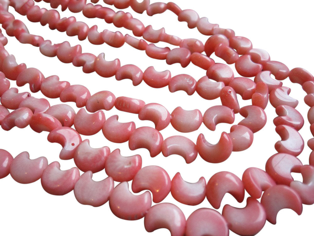 Coral Beads, Pink, Crescent Shape