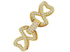 Gold Plated Fold Over Clasp with AAA Grade Cubic Zirconia Beads