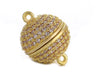 Yellow Gold Plated 10mm Magnetic Clasp