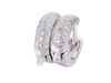 White Gold Plated Earring Hooks with Cubic Zirconia