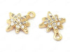 24K Gold Plated Star Charms/Pendants with Cubic Zirconia Side by Side