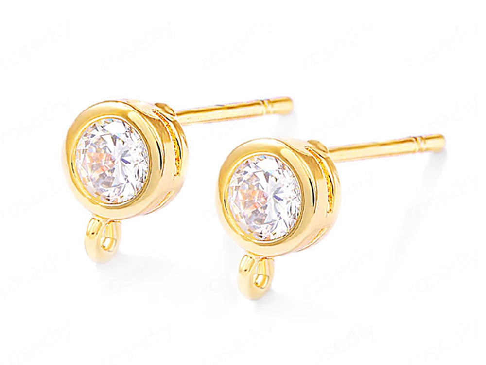 24K Yellow Gold & Sterling Silver Diamond Istros Duality Earrings –  SouthMiamiJewelers