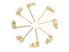 24K Gold Plated Posts with Cubic Zirconia and Ring Multiple Pictured