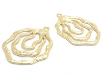 24K Gold Plated Earring Findings Front