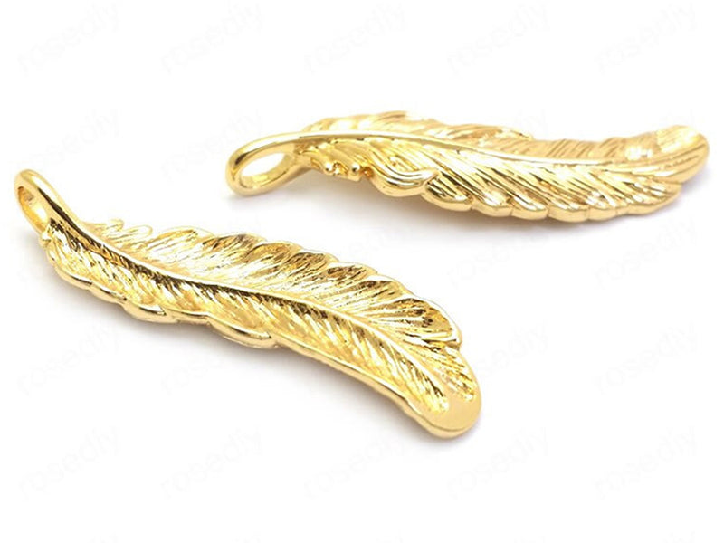 24K Gold Plated Leaf | Leaves | 9mm x 35mm