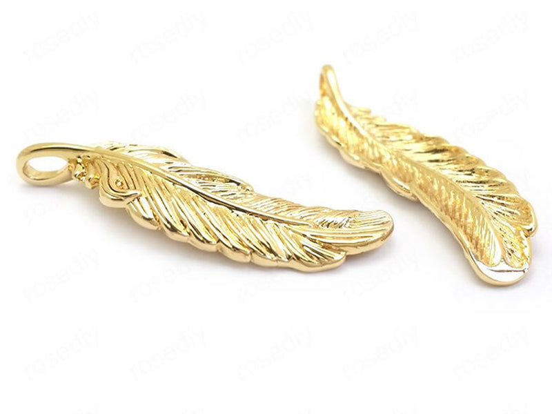 24K Gold Plated Leaf | Leaves | 9mm x 35mm