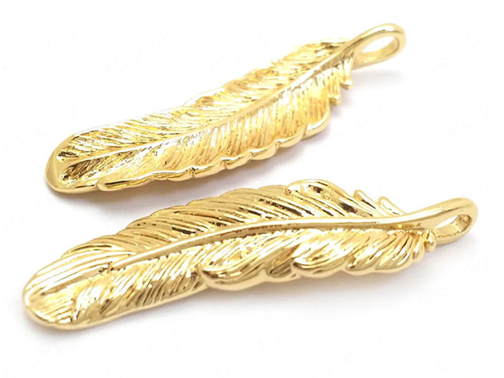 24K Gold Plated Leaf | Leaves | 9mm x 35mm