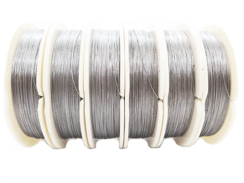 Beading Wire, 0,38 mm, Silver, 10 M, 1 Roll