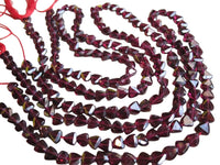 Garnet Gemstone Beads Triangles