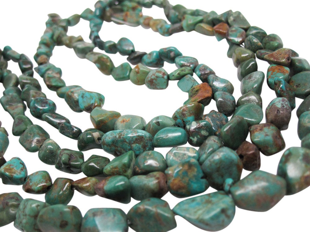 Turquoise Stone Beads | Smooth Nuggets | 8mm x 10mm