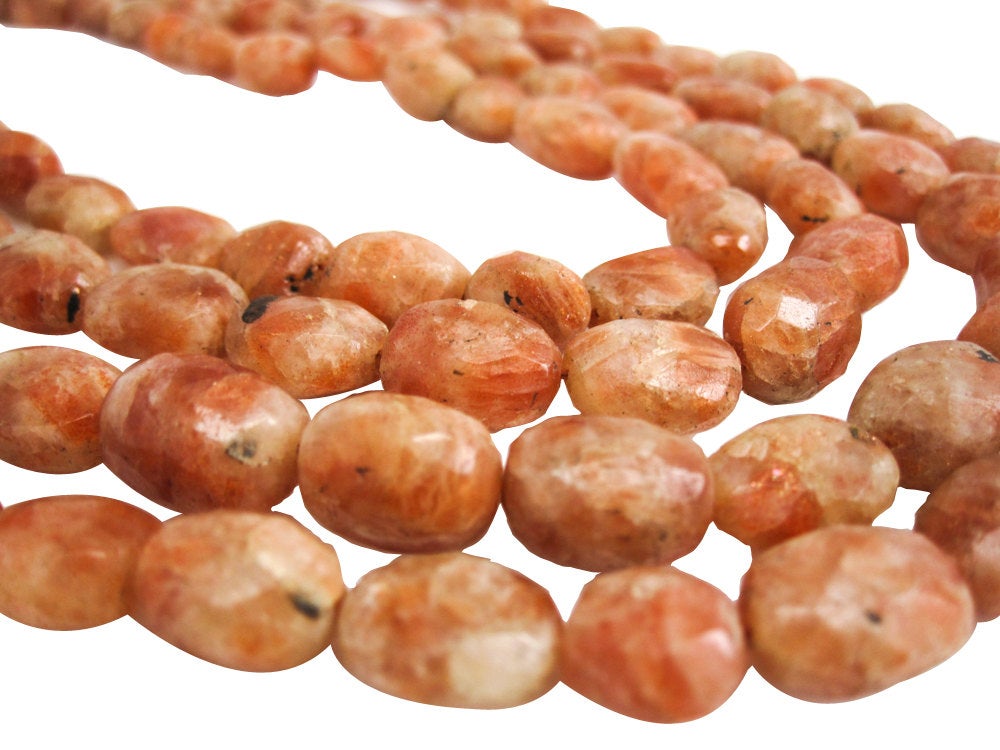 Oregon Sunstone Oval Beads