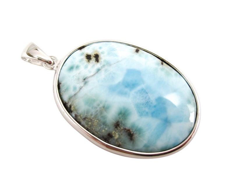 Silver Larimar Stone Pendant