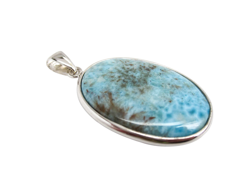 Silver Larimar Stone Pendant