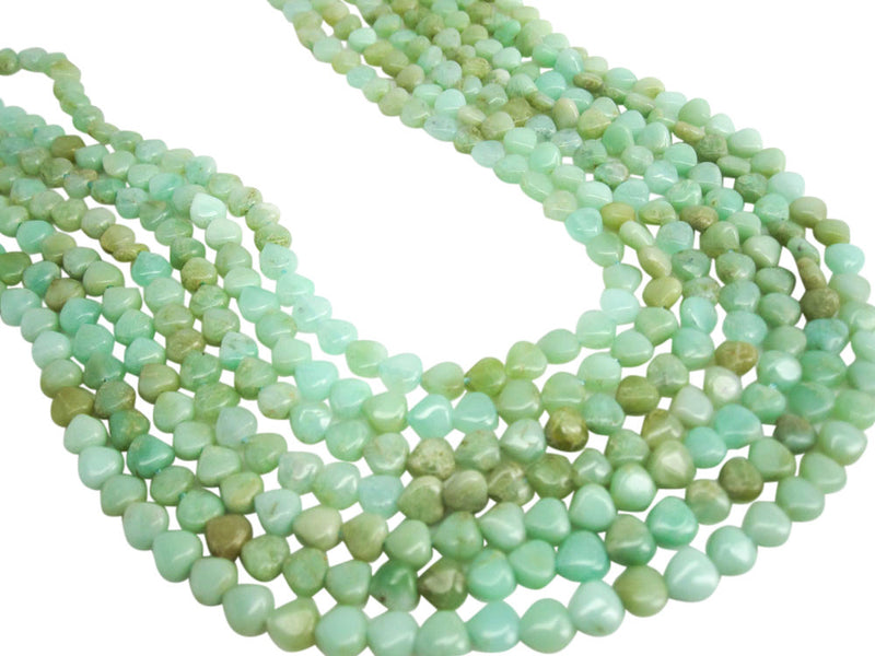 Chrysoprase Beads Hearts