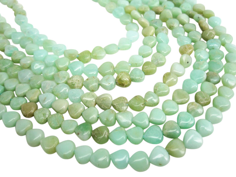 Chrysoprase Beads Hearts