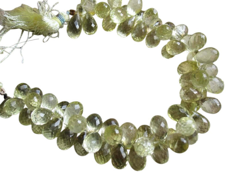 Lemon Quartz Beads Teardrops