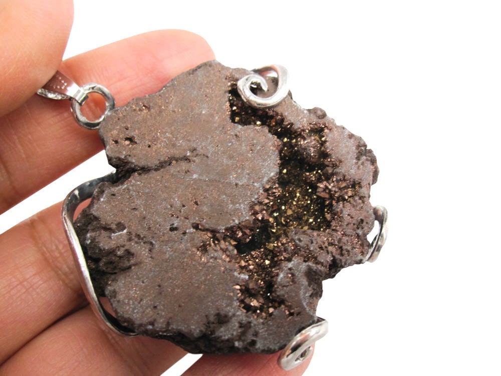 Silver Druzy Pendant