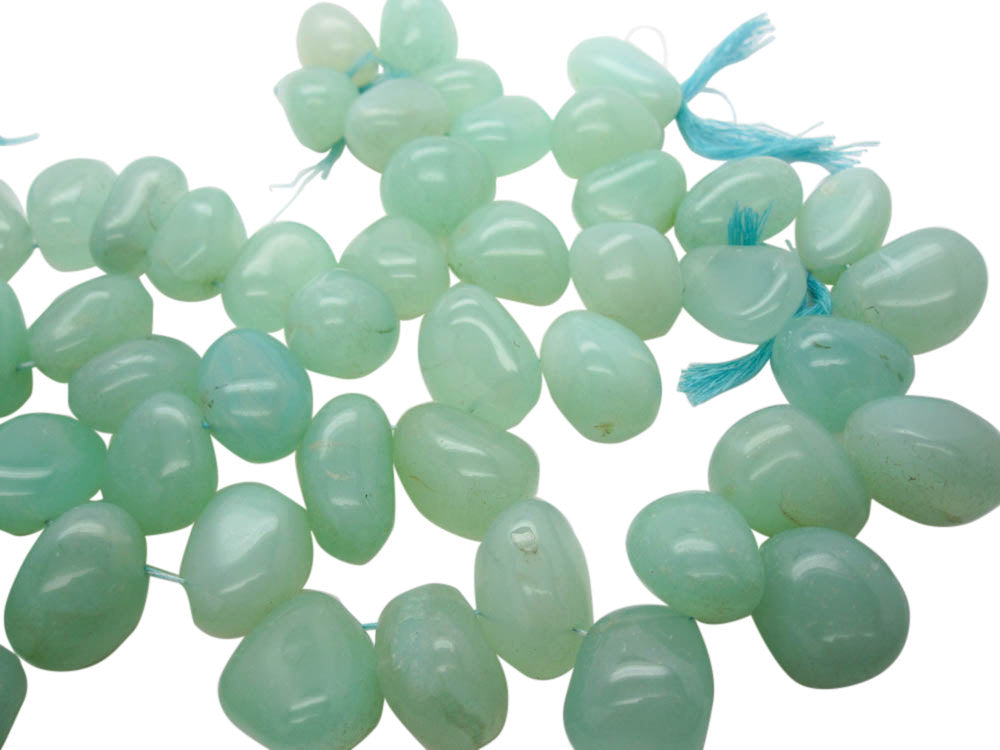 Green Chalcedony Beads