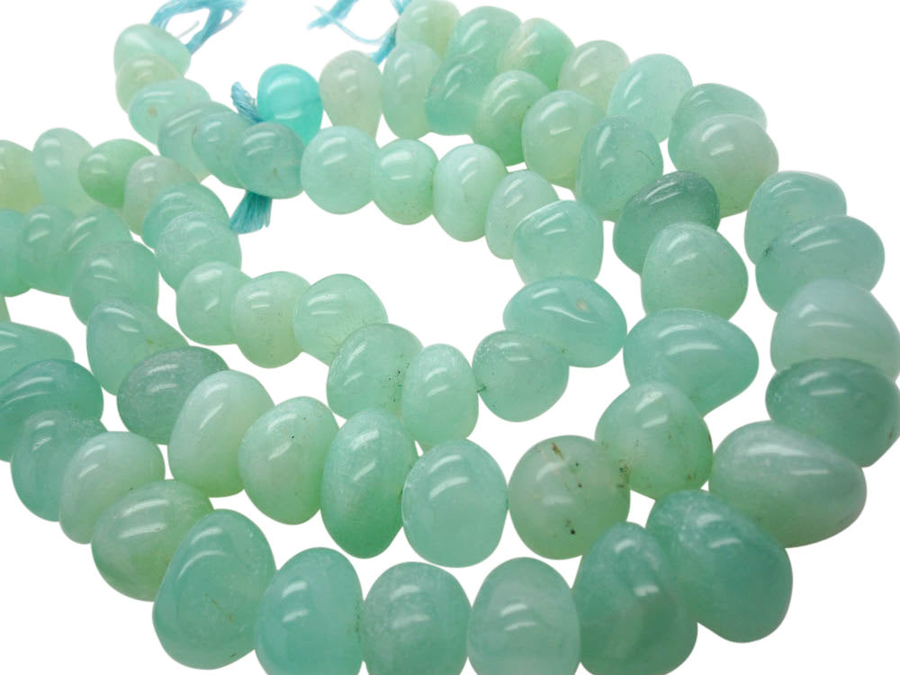 Green Chalcedony Beads