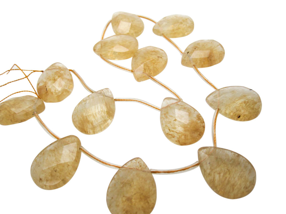 Yellow Quartz Pear Drops