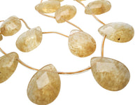Quartz Beads Pear Briolettes
