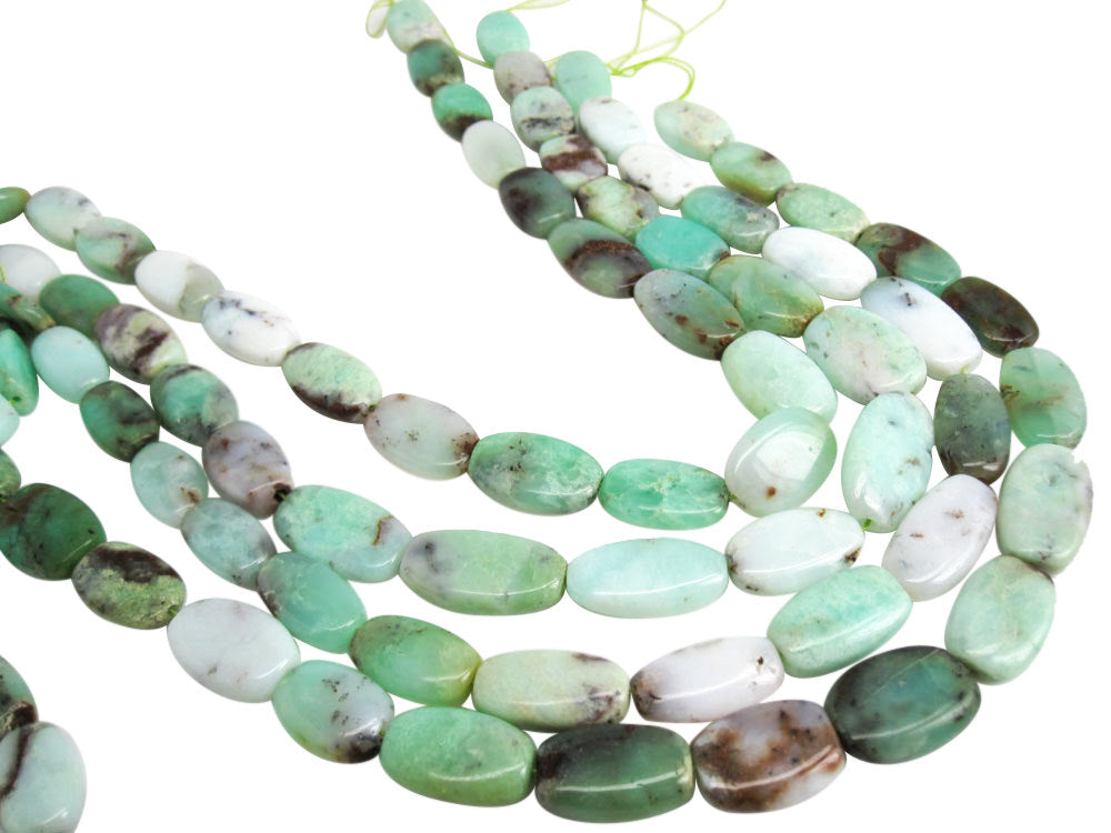 Chrysoprase Oval Beads