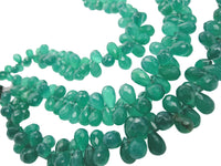 Green Onyx Gemstone Teardrops