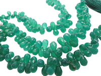 Green Onyx Teardrop Beads