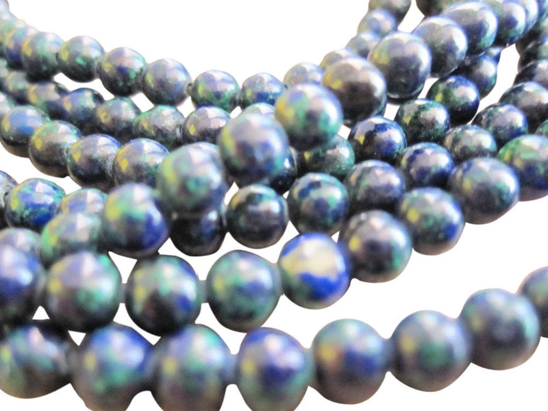 Malachite Azurite Round Beads