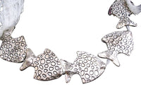 Sterling Silver Carved Fish Beads