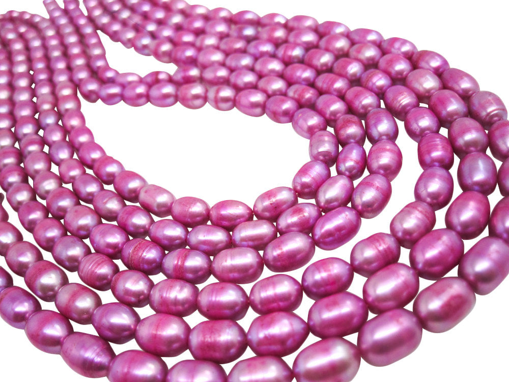 Violet Freshwater Pearls | Real Pearls | 5mm x 8mm | Real Pearls