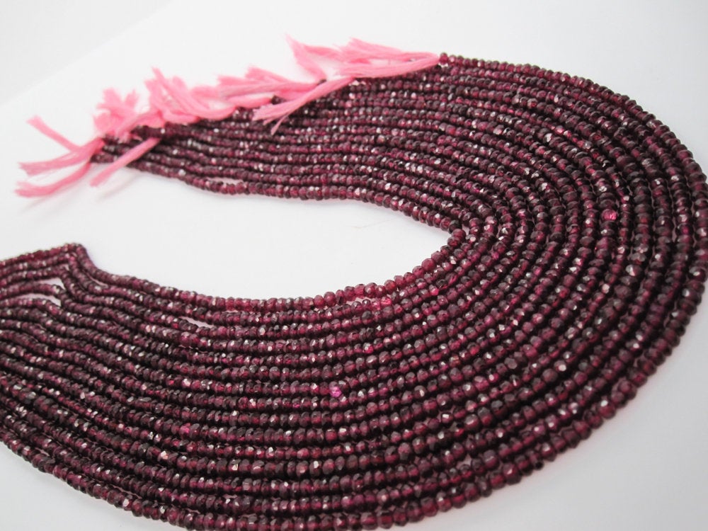 AAA Quality Necklace Natural buy Mozambique Garnet Box Shape Faceted Gemstone Beads Strand 6.50 mm To 7.50 mm Length - 17 Inch