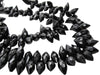 Black Spinel Beads in Faceted Dew Drops