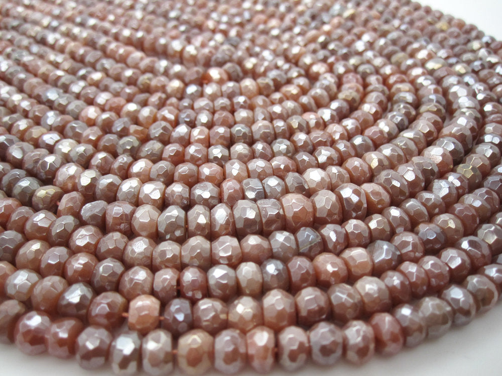 Moonstone Rondelle Beads