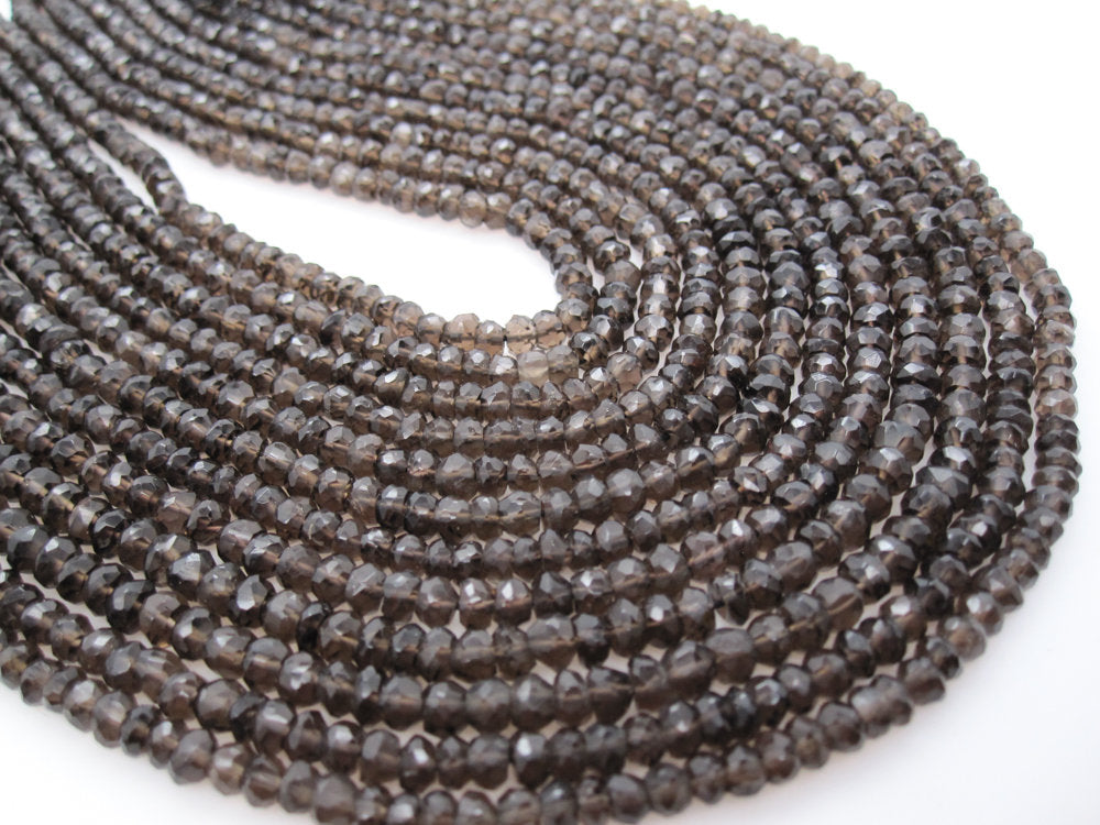 Smokey Quartz Rondelle Beads