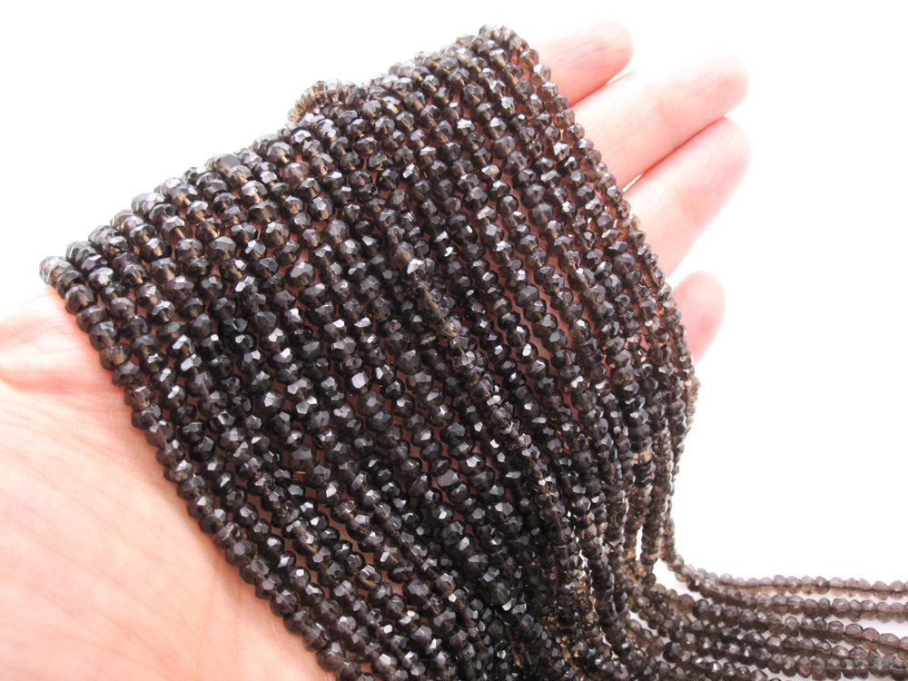 Smokey Quartz Beads Closeup