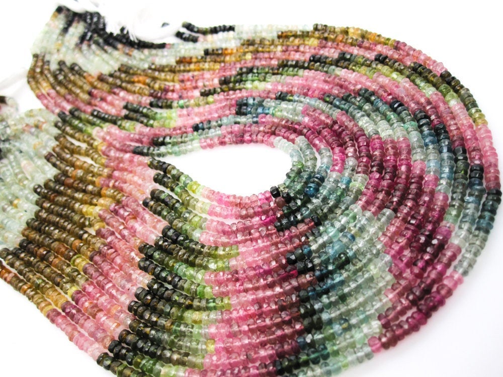 Tourmaline Rondelle Beads