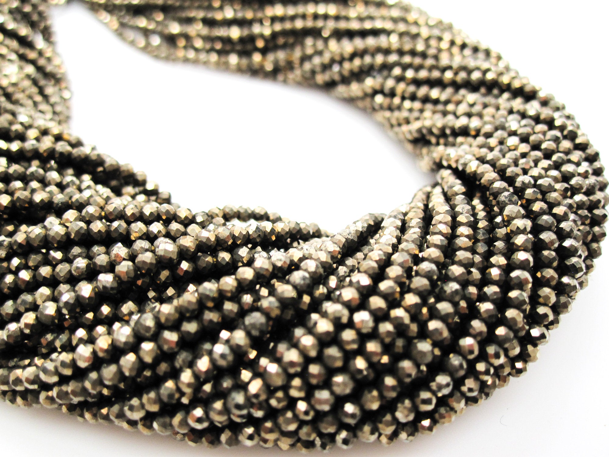 Pyrite Stone Beads