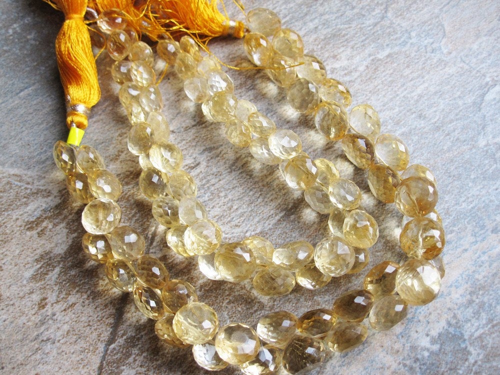 Citrine Beads Onion Briolettes